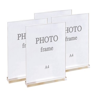 디모어 투명 아크릴 스탠드 POP광고 액자 메뉴판 안내판, 4개