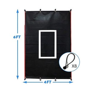 야구 투수 타격 투구 피칭망 천막 연습장 연습망 접이식, 1개, 사각