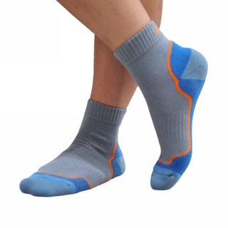 吸濕排汗厚毛巾短筒運動襪 (登山 健走 籃球適用) SP006A, 1個, M (22-25 公分)