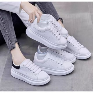 MUSE 台灣出貨！情侶小白鞋 黑白色厚底休閒鞋 增高鞋