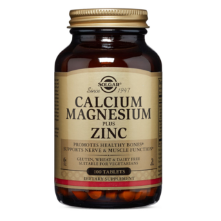 SOLGAR 鈣鎂鋅綜合補充錠, 100顆, 1罐