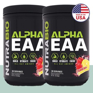 뉴트라바이오 EAA BCAA 류신 이소류신 발린 딸기레몬 맛 458g, 2개