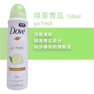 Dove多芬 止汗噴霧 防汗防臭香體劑 持久抑汗 男女士 腋下淡香, 1個, 青瓜綠茶