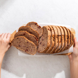 아침에 좋은빵 크랜베리 호두 통밀빵 통밀100%, 4개