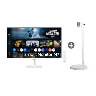 삼성 삼탠바이미 M7 80cm(32인치) UHD 스마트 이동식TV 스탠드티비, 설치 서비스 포함, 스탠드형, LS32DM703UK-ST