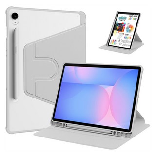 스냅케이스 갤럭시탭 S10FE / S9FE / S9 북커버 회전 케이스 S펜 수납, 그레이, 1개