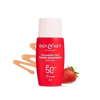 Dot & Key Strawberry Dew Tinted Sunscreen SPF 50+ Pa++++ - 03 Sand | Protection Against UA/UB, 3개
