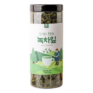 국산 100 미담식품 부드럽고 풍부한 녹차잎 티타임 아이스티 아이스커피 샌드위치 카페인 힐링, 1개, 1개입, 120g