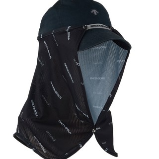 지원군몰 국산 에어로쿨 메쉬 모자 부착형 얼굴 자외선차단 햇빛가리개, 검정, 1개