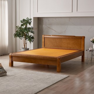 동서가구 엘스 모던 피톤치드 원목 흙침대 건강침대 (흙판보료), 브라운