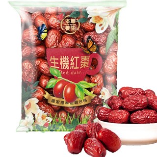 本草養生 頂級生機紅棗 - 天然無添加，口感香甜軟糯，滋補養生好選擇, 1個, 5a紅棗,300g