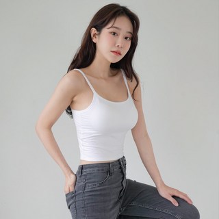 엘라운지 모달 스트링 롱 크롭탑 브라 2매세트