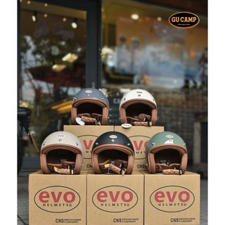 GU CAMP 騎士帽 EVO 復古騎士帽 3/4 素色 小帽體安全帽 金屬插扣式 復古帽, 消杏桃粉,L（57-60CM）, 1個