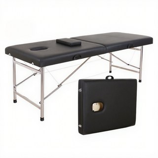 Seonsi home 미용베드 마사지 침대 접이식침대 간편 보관/이동 편리 인체공학적 설계로, 블랙