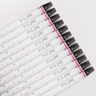 각인 무한 네임 동아 연필 펜슬 6 12 자루 초등 각인 2B 주문제작, 12개, 02 하트