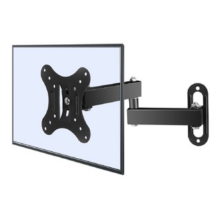 EW-S101 14-27吋 螢幕支架 螢幕壁掛架，適用多種尺寸，節省空間, 黑色, 1個