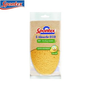 스폰텍스 프랑스 셀룰로오스 스펀지 수세미 에코 ECO 제로스크래치 제로미세플라스틱 생분해100% (총 2장), 1개, 2개입