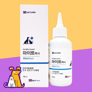 )오늘출발( 마이트맥시 120ml 강아지 고양이 외이염 저자극 귀세정제 귀청소 귀관리, 1개