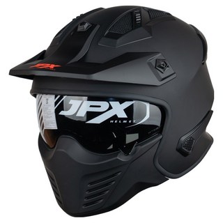 제이피엑스헬멧 모듈러 어드벤쳐 오픈페이스 풀페이스 바이크 오토바이 헬멧 MX726-R, 05.무광블랙
