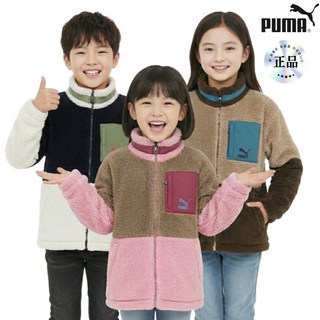 PUMA KIDS 키즈 주니어 배색 집업 플리스 자켓 3컬러 MK A.W PRIME JP4