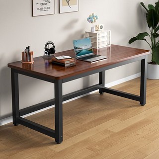 簡約現代風電腦桌書桌：實木辦公桌、學生學習桌、台式家用桌, 白楓面黑架,120x80x74cm