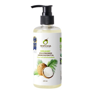 Tropicana 冷壓椰子油 250ml 滋潤保濕 輕盈質地 全身適用, 1個