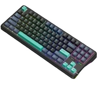 AULA F87 Pro 기계식 키보드 87키 적축 무선 블루투스 유선 3모드 RGB 백라이트 개스킷 구조 독거미 시리즈 PBT 키캡, Dark Strom