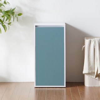 공간철학 라파스 주방 미니 수납장 주방 선반장 다용도 틈새 그릇 수납장 400, 파우더블루