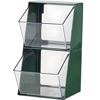 구디푸디 커피 캡슐 사각 다용도 정리함, 그린, 1개