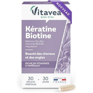 프랑스 비타베아 Vitavea Biotin Keratin 비오틴 케라틴 헤어 및 네일 케어 캡슐, 30정, 2개