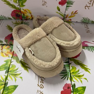 鞋百貨 半包拖鞋 冬天室內保暖雪靴拖鞋, 米白, 40/41