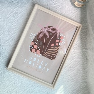 木質相框 居家裝潢 婚禮小物 聖誕禮物, 1個, 單框, 淺木色