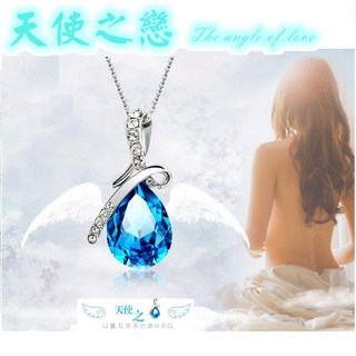 水晶項鍊 精緻水滴造型 閃耀迷人光彩 展現優雅氣質