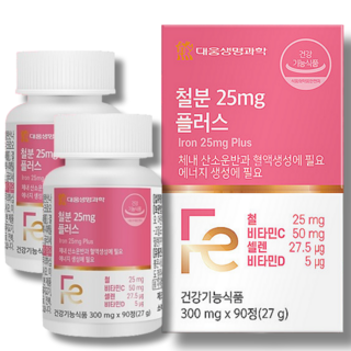 비헴철 철분보충제 임신준비 여성철분 성장기청소년 비타민C D 셀렌 함유, 90정, 2개