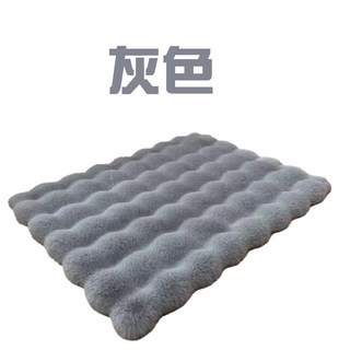 極柔泡泡絨寵物墊 柔軟舒適 防滑保暖狗墊貓墊, 灰色, 1個