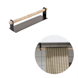 [3개] 걸이 검정 수건 부착식 행주, 3개