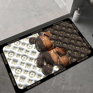 台灣熱銷 可愛膨脹軟硅藻泥地墊 厠所門墊 吸水防滑衛生間門口傢用浴室腳墊子, 1個, 20114,40*60【軟硅藻泥陞級版】雙倍添加