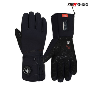 NSR 폰도 퓨처 테크 아지오 다이얼 발열장갑 방한 등산 야외활동 보온 겨울 자전거 라이딩 2025FW, 1개, 장갑 풀 셋트(배터리+케이블)