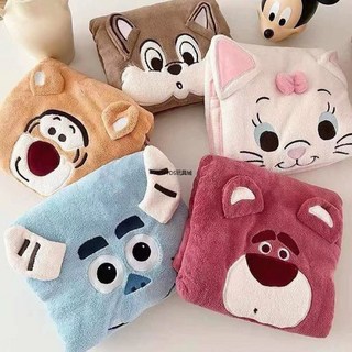 草莓熊浴巾三件套 卡通可愛毛巾 立體草莓熊卡通珊瑚絨浴巾可愛刺繡兒童家用吸水柔軟毛巾兩件套珊瑚絨浴巾卡通 學生宿舍洗澡, 立體棕色跳跳虎,單條浴巾70*140, 1個