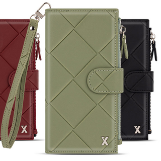 비비엔 지퍼 갤럭시노트10플러스용 다이어리 케이스/지갑형/카드수납/동전수납/스트랩줄포함