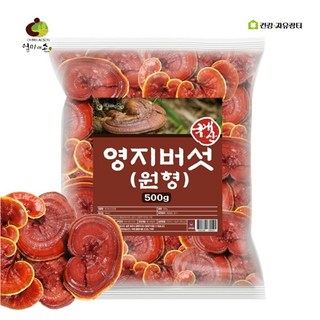 국내산 말린 건조 영지버섯 원형, 500g, 1개