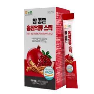 홍삼 석류 스틱 30포 농협 식약처인증 사포닌 국내산, 300g, 1개