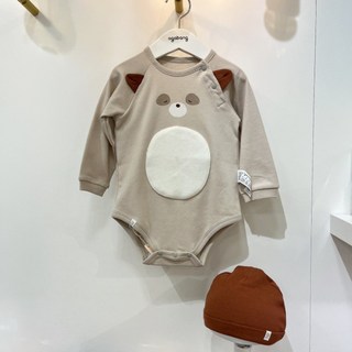 아가방 중계점 포레스트 바디수트 (+모자)(베이지) 귀욤뽀짝 바디수트 모자 세트 01P517504