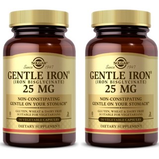 SOLGAR 溫和鐵劑素食膠囊 25mg, 90顆, 2罐