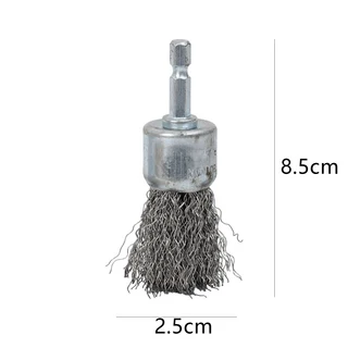 SI FANG 스틸 와이어 휠 브러시 로타리 도구 드릴 용 2 인치 금속 녹 제거 연마, 01 1pc