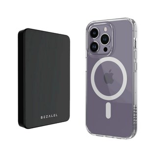 BEZALEL 倍加能 Prelude S/SR MagSafe 磁吸無線行動電源 (黑) iPhone17, SR｜贈 iPhone 14 Plus殼, 曜影黑, SR｜贈 iPhone 14 Plus殼