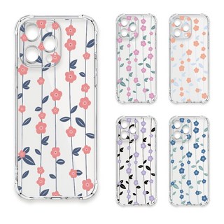 TRON 小米 13 Pro 條紋小花C款 四角防摔 軟殼 手機殼 粉紫色