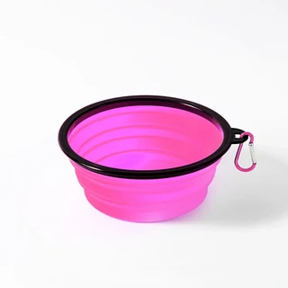 100개 소형 실리콘 접이식 매트 강아지 고양이 애완동물 급식 물/음식 접시 트레이 쉽게 닦을 수 있는, 08 pink