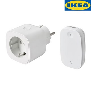 이케아 스마트플러그 원격제어 무선리모컨 컨트롤러 콘센트 트레탁트, 콘센트+리모컨 세트, 1개