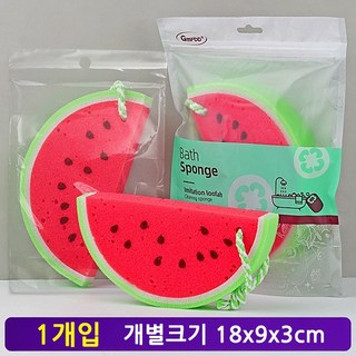 치프몰 수박 수세미 스펀지, 1개, 1개입, 반쪽 수박 18x9x3cm
